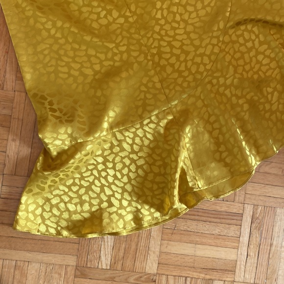 Yellow gold print midi skirt - Picture 5 of 8